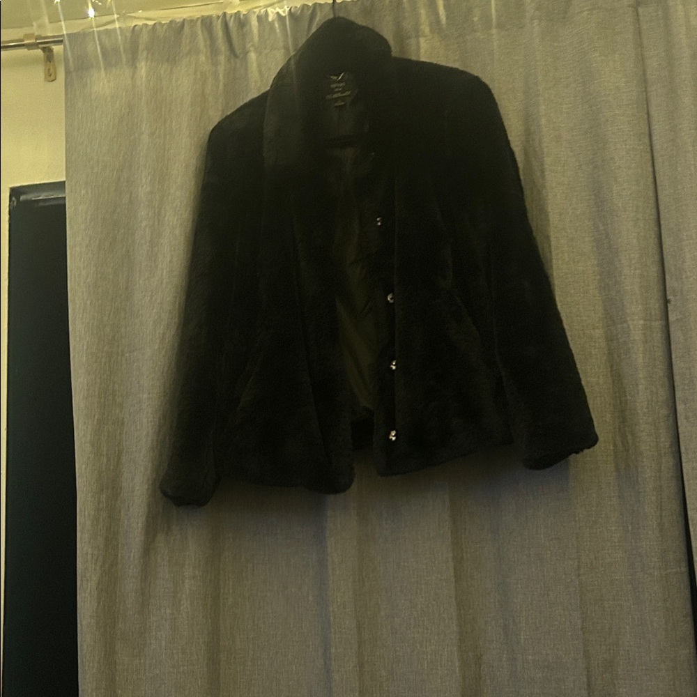 Chic Black Teddy Jacket